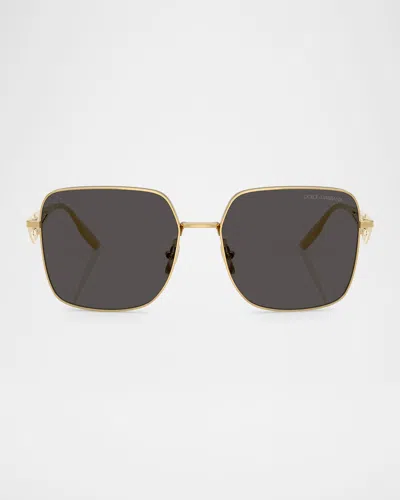 Dolce & Gabbana Dg2310 Square Metal Sunglasses In Gold