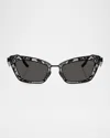 Dolce & Gabbana Dg2311 Lace Cat Eye Sunglasses In Black