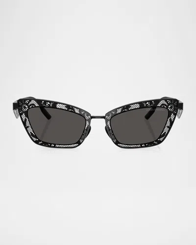 Dolce & Gabbana Dg2311 Lace Cat Eye Sunglasses In Black