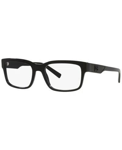Dolce & Gabbana Dg3352 Men's Rectangle Eyeglasses In Black