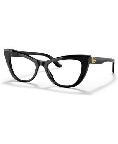 Dolce & Gabbana Dg3354 Women's Cat Eye Eyeglasses In Black