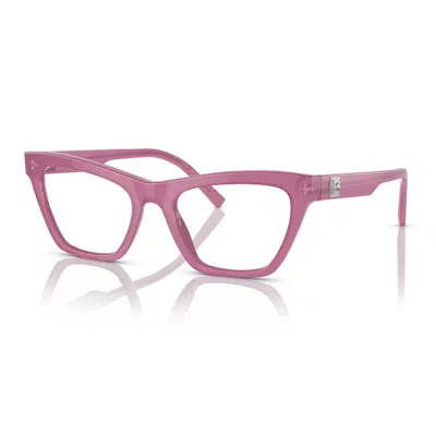 Dolce & Gabbana Dg33592966 Cat-eye Full Rim Eyeglasses In Pink