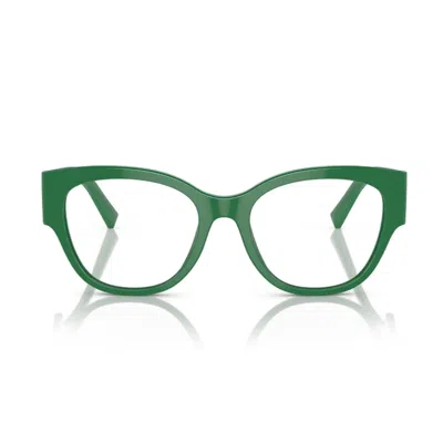 Dolce & Gabbana Dg3377 Dg Crossed Eyeglasses In 3311 Green