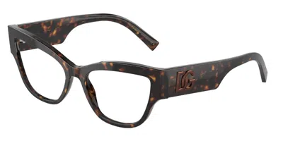 Dolce & Gabbana Dg3378 Women's Glasses, Tortoiseshell, Size 53 In Brown