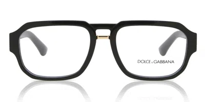 Dolce & Gabbana Dg3389 Men's Glasses, Black, Size 55