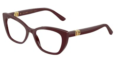 Dolce & Gabbana Dg3398 Women's Glasses, Burgundy, Size 54