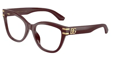 Dolce & Gabbana Dg3418 3091 Women's Glasses Burgundy Size 55 - Free Lenses - Blue Light Block Available