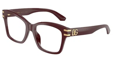 Dolce & Gabbana Dg3419 Women's Glasses, Burgundy, Size 52