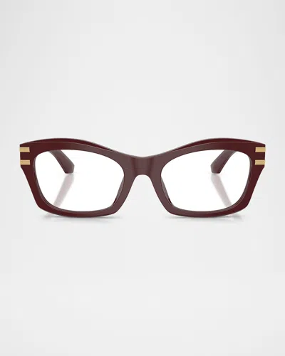 Dolce & Gabbana Dg3420 Butterfly Acetate Eyeglasses In Bordeaux