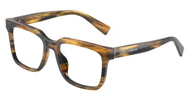 Dolce & Gabbana Dg3422 3063 Men's Glasses Brown Size 53 - Free Lenses - Blue Light Block Available
