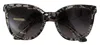 Dolce & Gabbana Dg4190 Black Lace Acetate Crystal Round Sunglasses In Brown