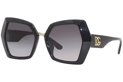 Pre-owned Dolce & Gabbana Dg4377-f 501/8g Sunglasses Women's Black/grey Gradient Lens 54mm In Gray