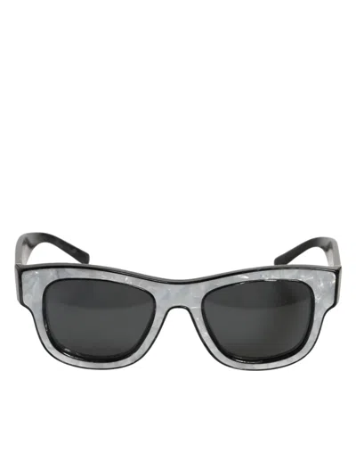 Dolce & Gabbana Dg4379f Pearl White Acetate Frame Shades Sunglasses In Gray