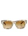 Dolce & Gabbana Dg4379f White Tortoiseshell Gradient Acetate Shades Sunglasses In Brown