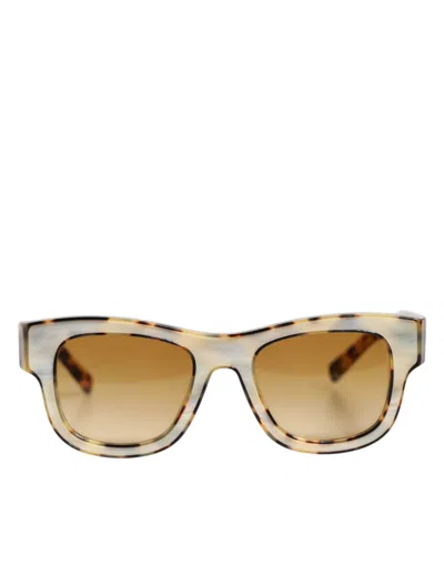 Dolce & Gabbana Dg4379f White Tortoiseshell Gradient Acetate Shades Sunglasses In Brown