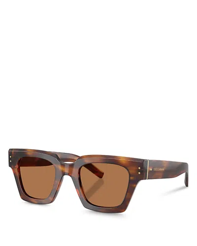 Dolce & Gabbana Dg4413 Square Sunglasses, 48mm In Brown