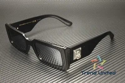 Pre-owned Dolce & Gabbana Dg4416 501 6g Black Grey Mirror Black 53 Mm Women's Sunglasses
