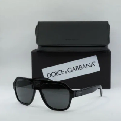 Pre-owned Dolce & Gabbana Dg4433 501/87 Black/dark Gray 58-16-145 Sunglasses Authentic