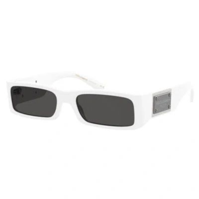 Pre-owned Dolce & Gabbana Dg4444 331287 White/dark Grey 55-18-140 Sunglasses Authentic In Gray