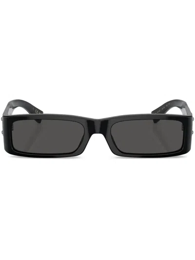 Dolce & Gabbana Dg4444 Rectangle Frame Sunglasses In Dark Grey