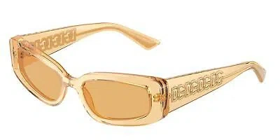 Pre-owned Dolce & Gabbana Dg4445 3046 7 Orange Transparent Orange 54 Mm Women's Sunglasses