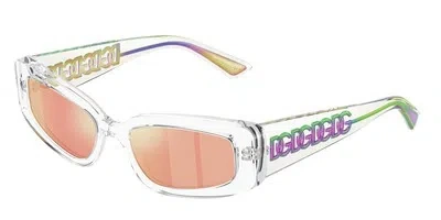 Pre-owned Dolce & Gabbana Dg4445 31336q Crystal 54 Mm Women's Sunglasses