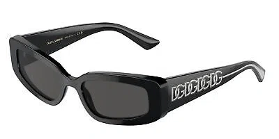 Pre-owned Dolce & Gabbana Dg4445 501 87 Black Dark Grey 54 Mm Women's Sunglasses In Gray