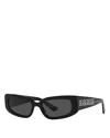 Dolce & Gabbana Interlocking Dg Acetate Cat-eye Sunglasses In Black/gray
