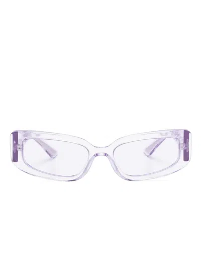 Dolce & Gabbana Dg4445 Rectangle-frame Sunglasses In Purple
