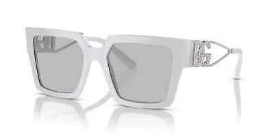 Pre-owned Dolce & Gabbana Dg4446b-341887-53 Light Grey Sunglasses In Gray