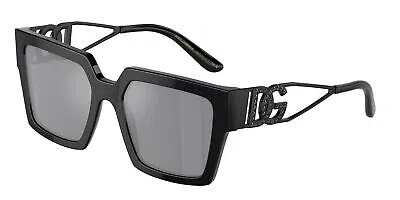 Pre-owned Dolce & Gabbana Dg4446b 501 87 Black Dark Grey 53 Mm Women's Sunglasses In Gray
