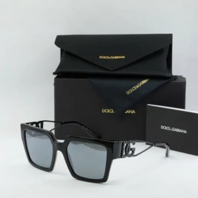 Pre-owned Dolce & Gabbana Dg4446b 501/6g Black/gray Mirrored Black 53-19-145 Sungla...