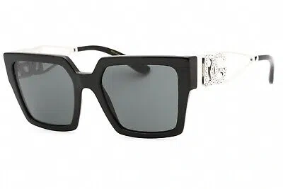 Pre-owned Dolce & Gabbana Dg4446b 501/87 Sunglasses Black Frame Grey Lenses 53mm In Gray