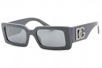 Pre-owned Dolce & Gabbana Dg4447b-30906g-53 Sunglasses Size 53mm 140mm 20mm Grey Women N In Grey Mirror