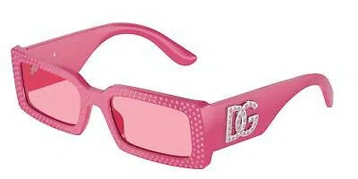 Pre-owned Dolce & Gabbana Dg4447b 326284 Fuchsia Pink 53 Mm Women's Sunglasses