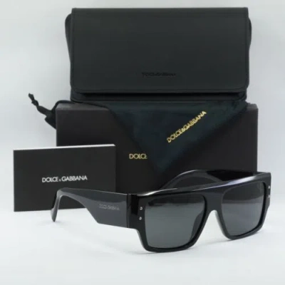 Pre-owned Dolce & Gabbana Dg4459 501/87 Black/dark Grey 56-14-145 Sunglasses In Gray