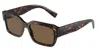 Dolce & Gabbana Sharped Rectangle-frame Sunglasses In Brown