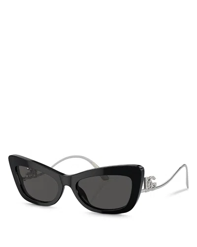 DOLCE & GABBANA DG4467B PRESCRIPTION COMPATIBLE CAT EYE SUNGLASSES, 55MM