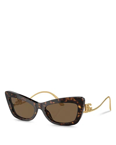 DOLCE & GABBANA DG4467B PRESCRIPTION COMPATIBLE CAT EYE SUNGLASSES, 55MM