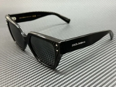 Pre-owned Dolce & Gabbana Dg4471 501 87 Black Grey Women's 52 Mm Sunglasses In Gray