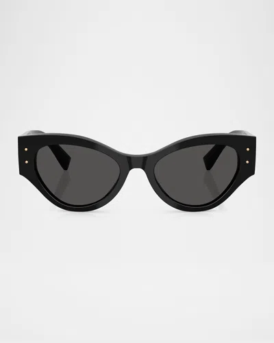 Dolce & Gabbana Dg4480f Lace Butterfly Sunglasses In Black