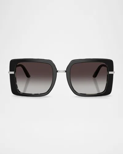 Dolce & Gabbana Dg4491 Square Acetate Sunglasses In Black