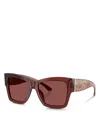 Dolce & Gabbana Printed-arms Sunglasses In Dark Violet