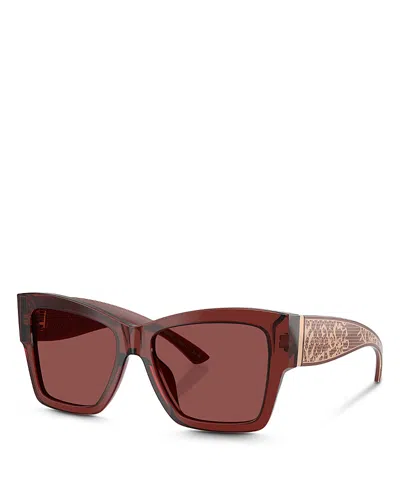 Dolce & Gabbana Dg4493 Square Sunglasses, 55mm In Burgundy