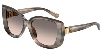 Dolce & Gabbana Dg4495 34493b Occhiali Da Sole Grigi Per Donna In Brown