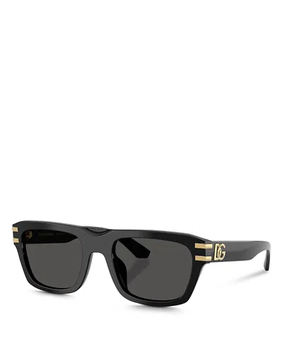 Dolce & Gabbana Dg4496 Rectangular Sunglasses, 54mm In Black