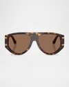 Dolce & Gabbana Dg4499 Aviator Acetate Sunglasses In Brown