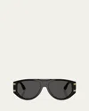 Dolce & Gabbana Dg4499 Aviator Acetate Sunglasses In Black