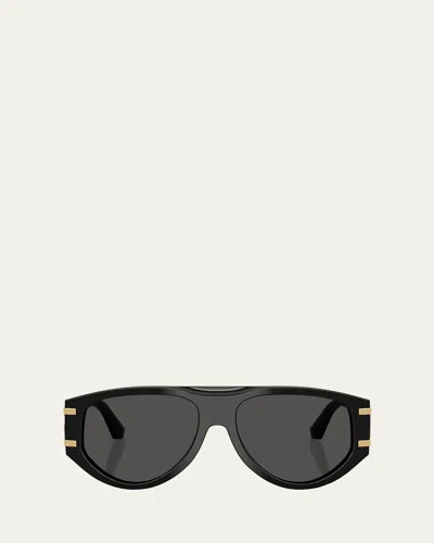 Dolce & Gabbana Dg4499 Aviator Acetate Sunglasses In Black