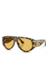 Dolce & Gabbana Dg4499 Aviator Sunglasses, 57mm In Yellow Havana